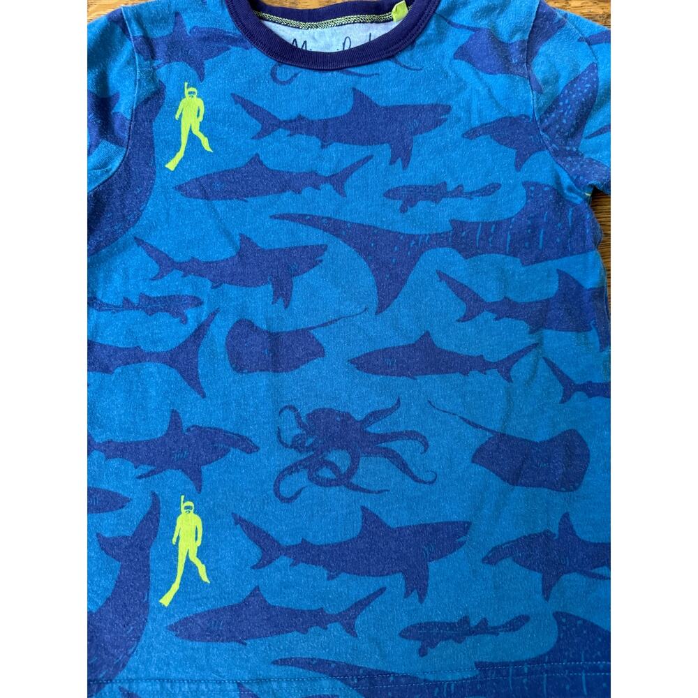 Mini Boden Boys' Scuba Diver Ocean Fish Shirt Size 5-6 - Picture 2 of 4